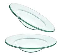 SOLUSTRE 2 pièces Coupelle Brûleur Cire Parfumée Verre Résistante à Haute Température pour Chauffe Huile et Diffuseur Dhuiles Essentielles