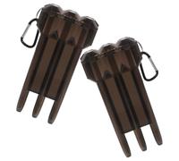SOLUSTRE 2 Pièces Étui à Fléchettes Portable, 3 Emplacements Réglables | Plastique Rigide Noir, Rangement Sécurisé pour Pointes Acier et Souples, Réunions et Événements