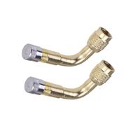 SOLUSTRE 2 pièces Extension Valve Pneu Coudée Laiton avec Adaptateur Rallonge pour Voiture Camion Installation Facile et Étanchéité Couleur Aléatoire Couleur Aléatoire