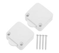 SOLUSTRE 2 pièces Interrupteur Porte pour Lumière Armoire Contacteur Tactile Automatique pour Éclairage Placard avec Fixation Vis Blanc pour Éclairage Cabinet