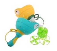 SOLUSTRE 2 Pièces Lanceur de Disque Volant Extérieur en Plastique Léger Forme Grenouille pour Garçon et Filles, Jeu Manuel de Capture, pour Activités de Groupe et W nds