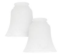SOLUSTRE 2 pièces Lot de Abat-jours Verre pour Lustre et Applique Murale Abat-jour Transparent pour Lampe Plafond et Suspension Diffuseur de Lumière Douce et Chaleureuse Compatible
