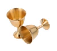 SOLUSTRE 2 pièces Lot de Gobelets Laiton Vintage Doré Coupe de Table Décorative pour Mariage et Bureau Style Chalice et Élégant