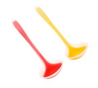 SOLUSTRE 2 pièces Louche Silicone Semi Transparente Cuillères à Soupe Ergonomiques Dérapantes pour Cuisine Grandes Cuillères Polyvalentes pour Cuisson et Service