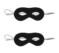 SOLUSTRE 2 Pièces Masque de Bal Masqué Noir Demi-couvrant en Pvc Respirant Ventilation, Style Classique Élégant pour Théâtre et Danses du Mardi Gras