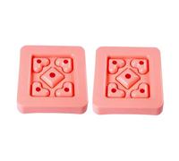 SOLUSTRE 2 pièces Moule à Sandwich Mini Coeur Rose Moule Pâtisserie Compact et Empilable et Facile à Transporter pour Bricolage Sandwich et Cuisine Maison