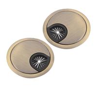 SOLUSTRE 2 Pièces Passe-câble de Bureau 60mm en Alliage de Zinc pour Gestion et Décoration, Cache-Trou Rond pour Garder Le Bureau et Ordonné en Office