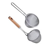 SOLUSTRE 2 pièces Passoire à Mailles Acier Inoxydable avec Poignée Confortable Suspension Kit Ustensiles Cuisine Inox pour Friture Hot Pot et Cuisson Domestique et Professionnelle