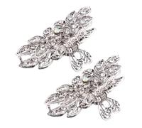 SOLUSTRE 2 pièces Pince à Cheveux Rétro Vintage à Strass Forme de Fleur Lot de Clips Griffe Élégants pour Femmes Accessoires Cheveux Chics