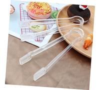 SOLUSTRE 2 pièces Pinces à Glace Acrylique Transparentes Antidérapantes Pinces de Service Polyvalentes pour Buffet Bar Salade et Desserts Outils pour Maison et Fête