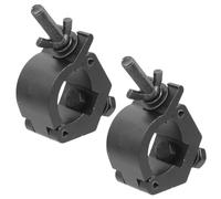 SOLUSTRE 2 Pièces Serrage-joint de Scène en Alliage D'aluminium Noir Libération Rapide pour Fixation Facile des Lampes de Scène et Machines à Fumée en Théâtre