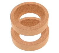 SOLUSTRE 2 pièces Support pour Flacon à Fond Rond Liège Naturel Lot de Anneaux Antichocs et Antidérapants pour Laboratoire Protection des Ballons et Flasques