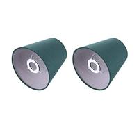 SOLUSTRE 2 Pièces Tissu Abat- Jour Lumière Baisse Lustre Plafond Lampe Ombre Paroi de Plancher Plafond Abat- Jour De Chevet Rustique Couvercle De La Lampe Verte pour Salons Bureaux Décor À