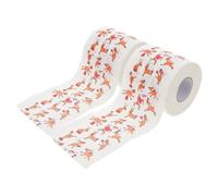 SOLUSTRE 2 rouleaux Papier de Imprimé Ensemble de Décoratifs pour Design avec et Rennes pour Décoration de Salle de Bain et