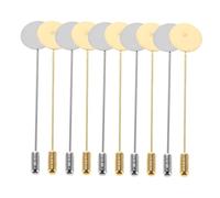 SOLUSTRE 20 ensembles Set de Épingles à Broche Cuivre pour Bijoux DIY Épingles Rondes Plates avec Support Accessoires pour Broches Corsages et Projets Créatifs Lot Mixte pour Hommes et