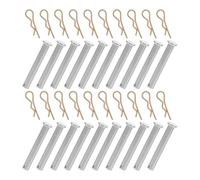 SOLUSTRE 20 Goupilles de Fixation en Acier pour Échafaudage Argenté, Installation Rapide et Retrait Facile, Accessoires Robustes pour Système de Construction