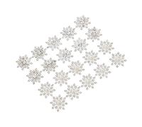 SOLUSTRE 20 Pièces Bijoux Accessoires neige ornements de boutons en strass decorations de noel decorations noel breloques couvre-chef accessoires de cheveux charmes faux strass Silver