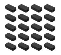 SOLUSTRE 20 Pièces Boîtier Plastique Compact Noir Module Alimentation USB avec Sorties Câbles Résistant et Facile à Installer pour Bureau et Espaces Restreints