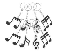 SOLUSTRE 20 Pièces Porte Clés Notes de Musique PVC Décorations Musicales pour Fête Pendentifs et Accessoires Clés pour Événements Festifs