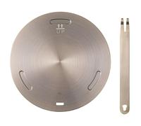 SOLUSTRE 20CM Adaptateur Plaque à Induction Électriques Poignée Sécurisée | En Alliage D'Aluminium Et Acier Inoxydable, Convient Aux CuisinièRes à Gaz