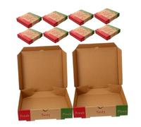SOLUSTRE 20pièces Boîtes Carton Ondulé Boîtes Kraft Recyclables Pour Fêtes Et Stockage De Gâteaux Cookies Et Pizzas