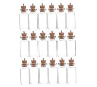 SOLUSTRE 20pièces Lot de Mini Bouteilles Verre avec Bouchons Liège pour Loisirs Décorations Mariages Et