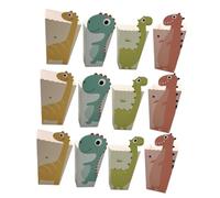 SOLUSTRE 24 Pièces Sachet à Popcorn Boîtes Papier pour Anniversaires Design Dinosaure pour Snacks et Contenants pour Popcorn et Bonbons