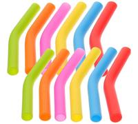 SOLUSTRE 24pcs Embouts en Silicone pour Pailles en Acier Inoxydable, Diamètre Intérieur 8mm, Protection des Dents Lèvres, Faciles à Transporter pour Boissons et Cocktails
