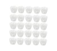 SOLUSTRE 25 pièces Caissettes à Cupcakes Papier Dentelle Lot de Décoratives pour Muffins et Gâteaux pour Mariages et Blanc Papier Miroitant