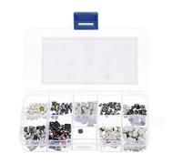 SOLUSTRE 250pièces Kit Micro-Boutons-poussoirs Tactiles Momentanés Assortiment par Coffret Transparent Inclus