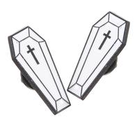 SOLUSTRE 2pcs Broches D'halloween en Alliage Forme Cercueil Chic et Portable pour Décoration Vêtements Paquet à Dos Accessoires Mode Gothique