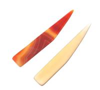 SOLUSTRE 2pcs Couteau à Brunir en Agate pour Polissage de Bijoux en Argenté et Or, Léger et Facile à Ranger, pour Entretien et Lissage des Anneaux Couleur Aléatoire