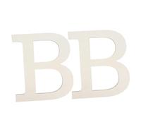 SOLUSTRE 2pcs Lettres B en Bois pour Mur Découpées Décoration Murale DIY Créative Lettres Tranches Signe Panneau en Bois Découpé à L'artisanat
