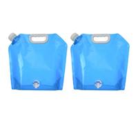 SOLUSTRE 2pcs Réservoir de Stockage d'eau Pliable Grosse Capacité 10l Poignée en PE pour Camping et Randonnée Outdoor Pratique et Portable