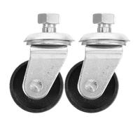 SOLUSTRE 2pcs Roulettes Pivotantes en Métal pour Cric de Sol Hydraulique, Diamètre Filetage 16mm, Support et Pratique pour Roue de Cric de Plancher