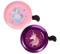 SOLUSTRE 2pcs Sonnette de Vélo Dessin Animé Mignonne en PP pour Garçon et Filles Son Fort et Clair Accessoire Vélo Sûr et Polyvalent pour Scooters