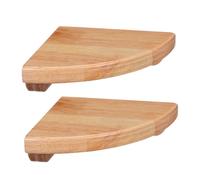 SOLUSTRE 2pièces Étagère Murale Bois Courbée pour Supports De Rangement Artisanaux pour Cuisine Et Salle De Bain Optimisation De Espace avec Installation Facile