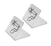 SOLUSTRE 2pièces Panneau Interdiction De Fumer Acier Inoxydable Double Face Pour Restaurant Bureau Hôtel Hôpital Club