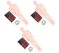SOLUSTRE 3 Ensembles Accessoire de Décor de Victime Décédée Réaliste en PVC et Tissu Léger pour Halloween, Ambiance Effrayante Chambre ou Fenêtre, Forme de Cadavre de Grande Taille