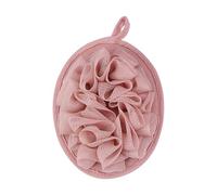 SOLUSTRE 3 Pcs Fleur de Bain en Polyester Corde Courte Suspendre Filet à Bulles pour Bain en Khaki Relaxation et Exfoliation Douce