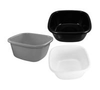 SOLUSTRE 3 Pièces Bassine Multifonctionnelle en Plastique Pp Portable pour Salle de Bain et Buanderie, pour Laver les Pieds Cheveux, Design Pratique et Léger
