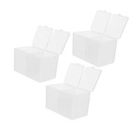 SOLUSTRE 3 Pièces Boîte Rangement Vernis à Ongles Lot de Distributeur De Cotons Cosmétiques Support à Cotons Étui à Organisateur De à Ongles