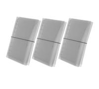 SOLUSTRE 3 Pièces Classeur à Papier Rechargeable A6, Couverture de Classeur Rechargeable en Pvc et Métal, 6 Anneaux Ronds, Noir, pour Budget et Journal Intime