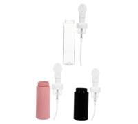 SOLUSTRE 3 pièces Lot de Bouteilles Mousse Plastique Transparent avec Tête Brosse Distributeurs Vides Rechargeables pour Nettoyant Visage Format Voyage Pratique et Étanche