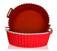 SOLUSTRE 3 Pièces Lot de Tapis Silicone Réutilisables pour Friteuse à Antiadhésifs pour Cuisson Uniforme Résistants et Faciles à Nettoyer Compatibles Air Fryer Baking Pot
