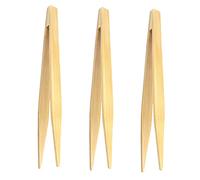 SOLUSTRE 3 pièces Pinces Buffet Bambou Lot de Pince Anti-dérapante Multifonction pour Cuisine et Grillade Manche Long Sécurisé pour Viande et Fruits Service