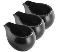 SOLUSTRE 3 pièces Pot à Lait Céramique Vintage avec Bec Verseur Distributeur de Sauce et Jus pour Restaurant et Cuisine