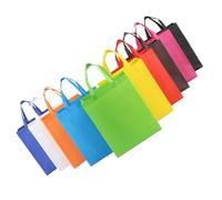 SOLUSTRE 30 Paquet Fourre-Tout Réutilisables à Provisions en Non Tissé, Solides et Faciles à Porter, Courses Détail, Lot de 30 Pièces Colorées