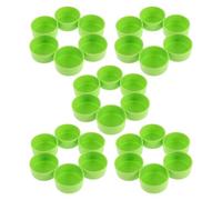 SOLUSTRE 30 Pièces Bol à Eau pour Reptile Mini Gamelle pour Animaux Vert Rond en Plastique Portable Antidérapant pour Terrarium, Bernard-l'hermite et Tarentule