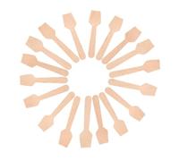 SOLUSTRE 300 Pièces Mini Wooden Tasting Spoons With Square Tip For Ice Yogurt Desserts Disposable Sampling Spoons For Catering Parties And Events